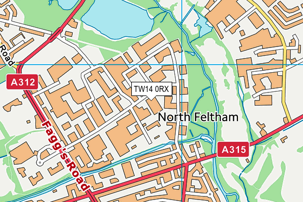 TW14 0RX map - OS VectorMap District (Ordnance Survey)