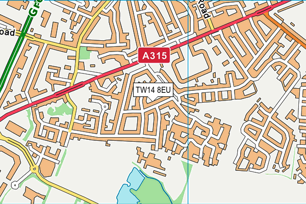 TW14 8EU map - OS VectorMap District (Ordnance Survey)