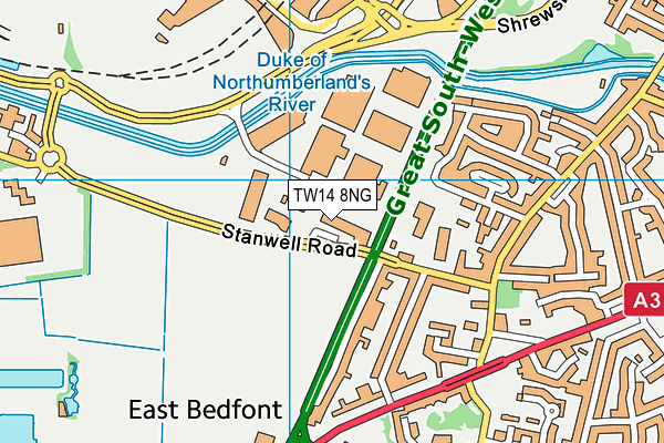 TW14 8NG map - OS VectorMap District (Ordnance Survey)