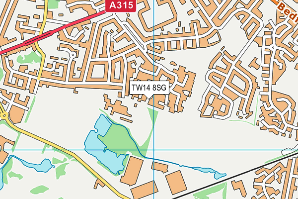 TW14 8SG map - OS VectorMap District (Ordnance Survey)