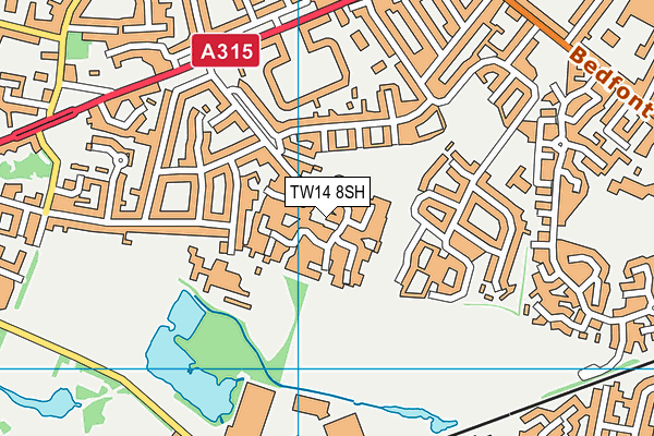 TW14 8SH map - OS VectorMap District (Ordnance Survey)
