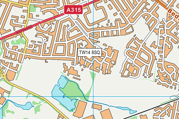 TW14 8SQ map - OS VectorMap District (Ordnance Survey)
