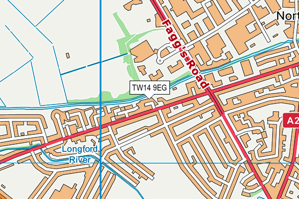 TW14 9EG map - OS VectorMap District (Ordnance Survey)