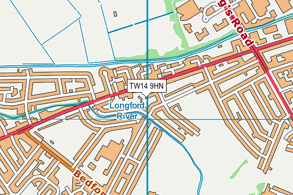TW14 9HN map - OS VectorMap District (Ordnance Survey)
