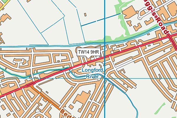 TW14 9HR map - OS VectorMap District (Ordnance Survey)