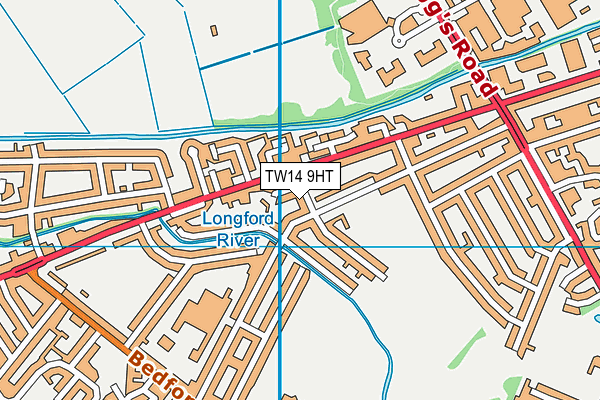 TW14 9HT map - OS VectorMap District (Ordnance Survey)