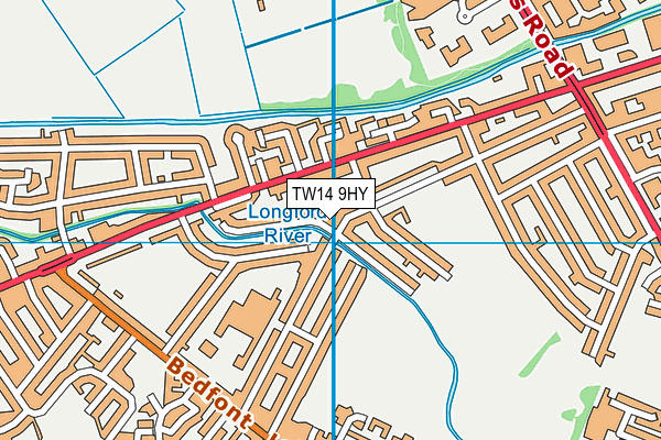 TW14 9HY map - OS VectorMap District (Ordnance Survey)