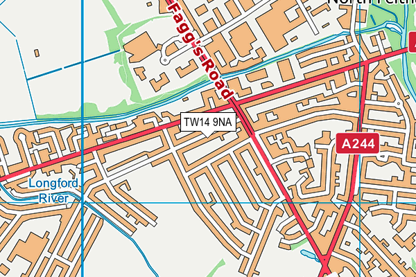 TW14 9NA map - OS VectorMap District (Ordnance Survey)
