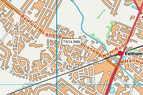 TW14 9NN map - OS VectorMap District (Ordnance Survey)