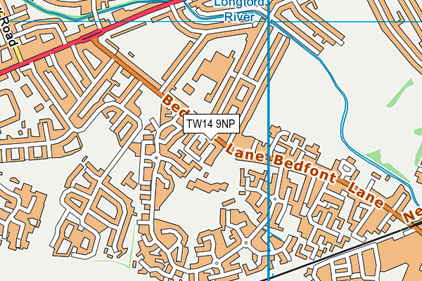 TW14 9NP map - OS VectorMap District (Ordnance Survey)