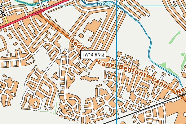 TW14 9NQ map - OS VectorMap District (Ordnance Survey)
