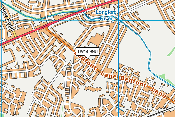 TW14 9NU map - OS VectorMap District (Ordnance Survey)