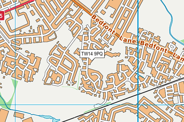 TW14 9PQ map - OS VectorMap District (Ordnance Survey)
