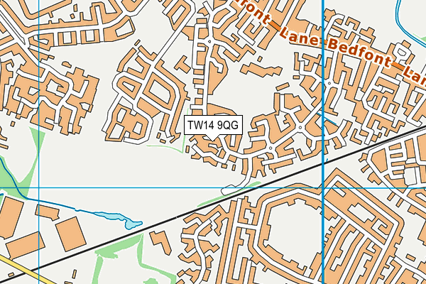 TW14 9QG map - OS VectorMap District (Ordnance Survey)