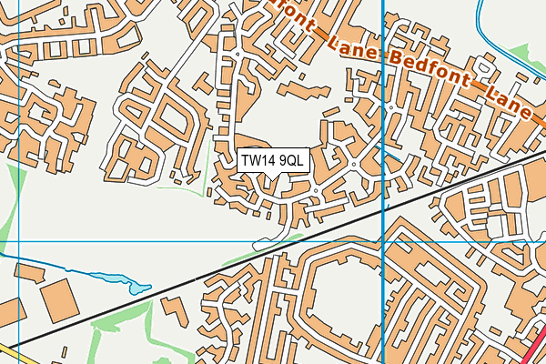 TW14 9QL map - OS VectorMap District (Ordnance Survey)