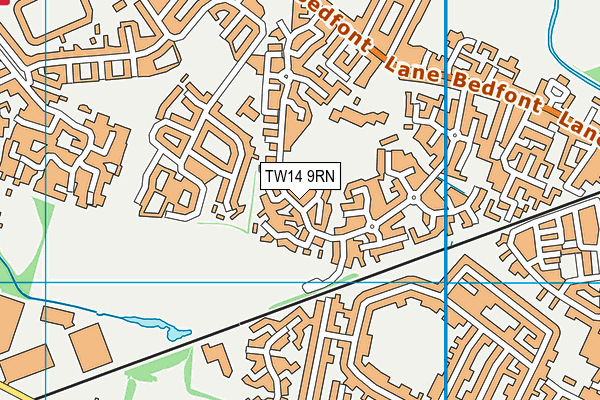 TW14 9RN map - OS VectorMap District (Ordnance Survey)