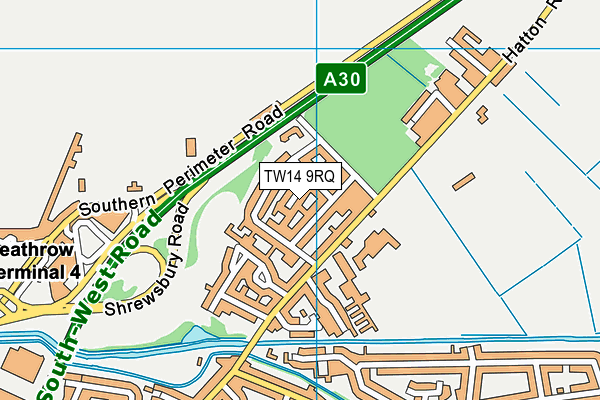 TW14 9RQ map - OS VectorMap District (Ordnance Survey)