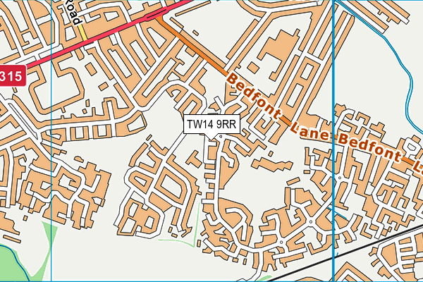 TW14 9RR map - OS VectorMap District (Ordnance Survey)