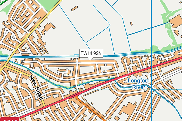 TW14 9SN map - OS VectorMap District (Ordnance Survey)