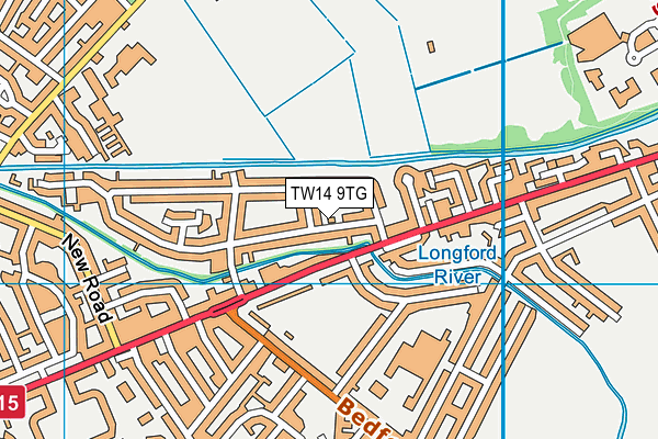 TW14 9TG map - OS VectorMap District (Ordnance Survey)