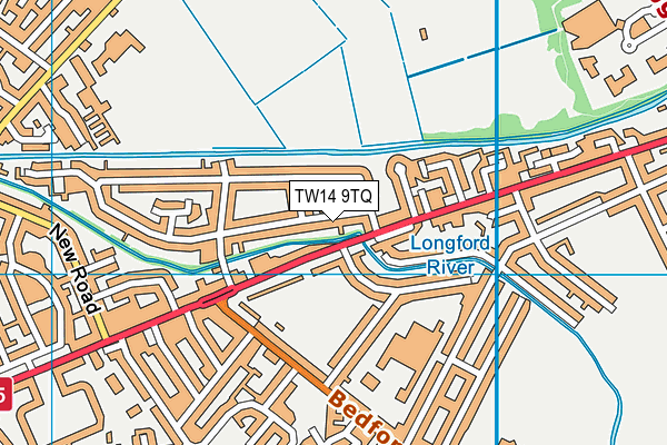 TW14 9TQ map - OS VectorMap District (Ordnance Survey)