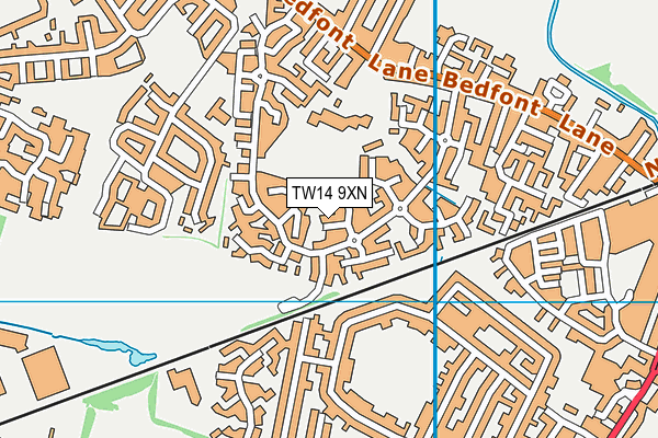 TW14 9XN map - OS VectorMap District (Ordnance Survey)