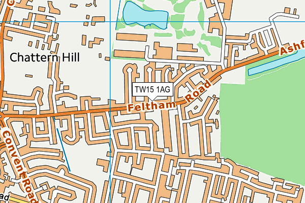 TW15 1AG map - OS VectorMap District (Ordnance Survey)