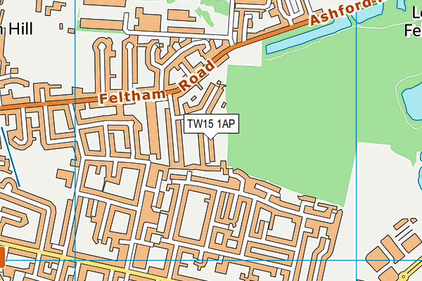 TW15 1AP map - OS VectorMap District (Ordnance Survey)