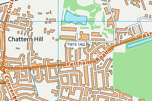 TW15 1AQ map - OS VectorMap District (Ordnance Survey)