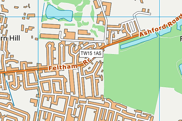 TW15 1AS map - OS VectorMap District (Ordnance Survey)