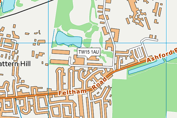 TW15 1AU map - OS VectorMap District (Ordnance Survey)