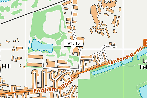 TW15 1BF map - OS VectorMap District (Ordnance Survey)