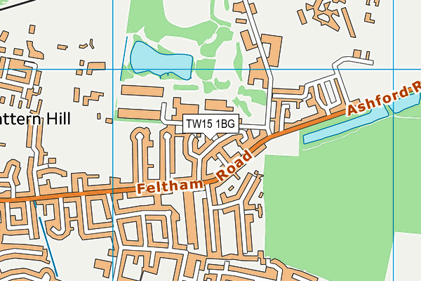 TW15 1BG map - OS VectorMap District (Ordnance Survey)