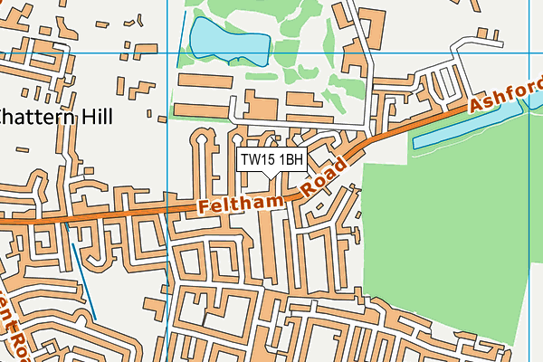 TW15 1BH map - OS VectorMap District (Ordnance Survey)