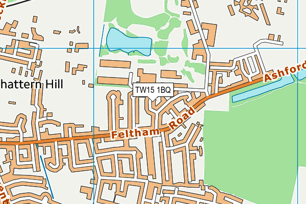 TW15 1BQ map - OS VectorMap District (Ordnance Survey)