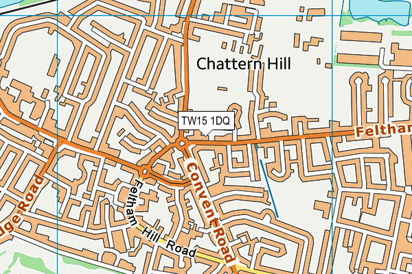 TW15 1DQ map - OS VectorMap District (Ordnance Survey)
