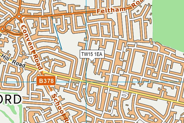 TW15 1EA map - OS VectorMap District (Ordnance Survey)