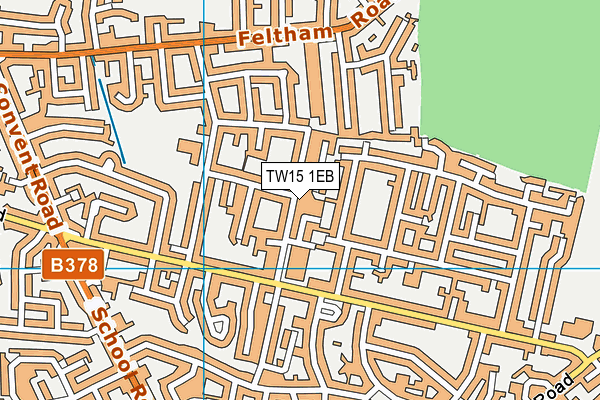 TW15 1EB map - OS VectorMap District (Ordnance Survey)