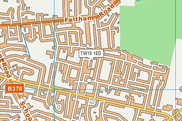 TW15 1ED map - OS VectorMap District (Ordnance Survey)