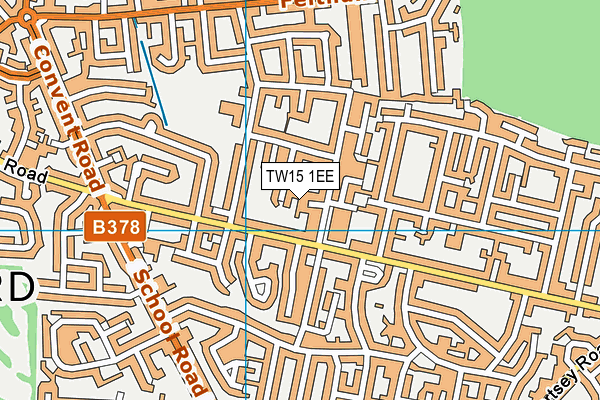 TW15 1EE map - OS VectorMap District (Ordnance Survey)