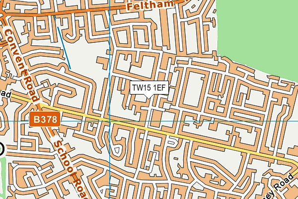 TW15 1EF map - OS VectorMap District (Ordnance Survey)