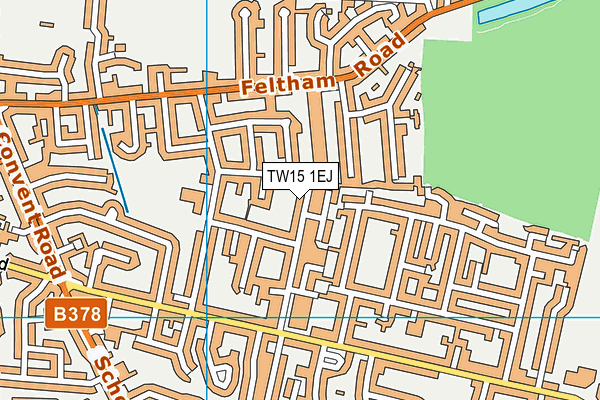 TW15 1EJ map - OS VectorMap District (Ordnance Survey)