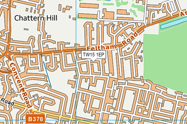 TW15 1EP map - OS VectorMap District (Ordnance Survey)