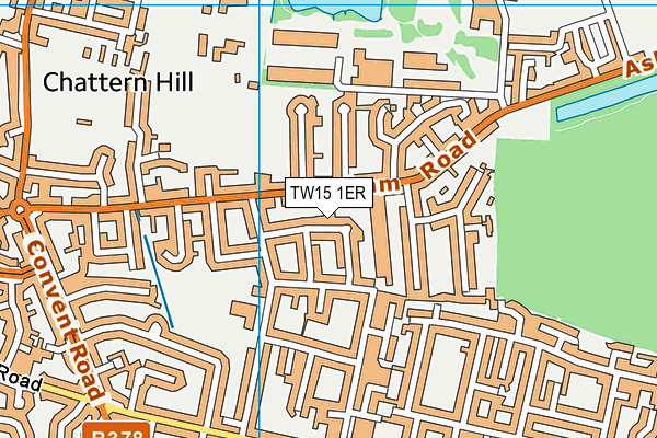 TW15 1ER map - OS VectorMap District (Ordnance Survey)