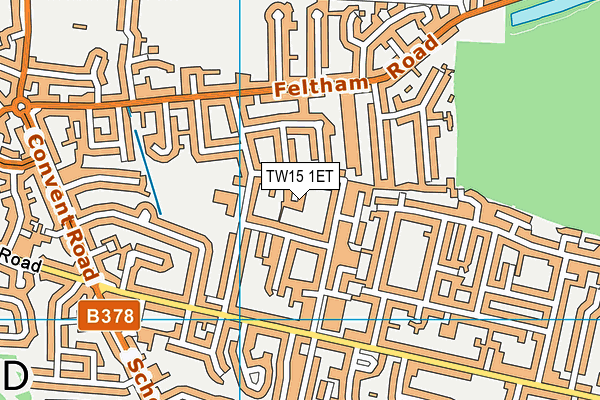 TW15 1ET map - OS VectorMap District (Ordnance Survey)