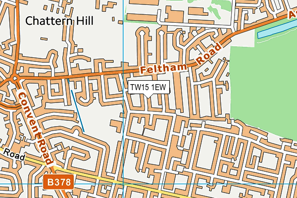 TW15 1EW map - OS VectorMap District (Ordnance Survey)