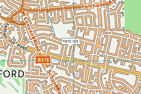 TW15 1EX map - OS VectorMap District (Ordnance Survey)
