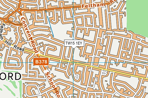 TW15 1EY map - OS VectorMap District (Ordnance Survey)
