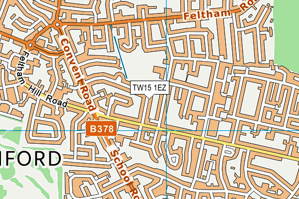 TW15 1EZ map - OS VectorMap District (Ordnance Survey)