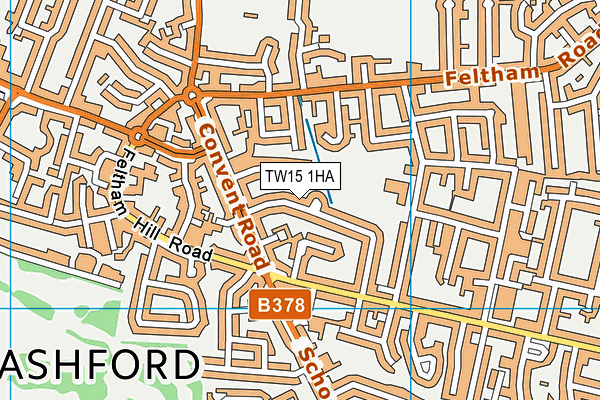 TW15 1HA map - OS VectorMap District (Ordnance Survey)